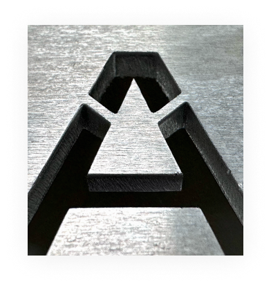 Pièce typographique en acier