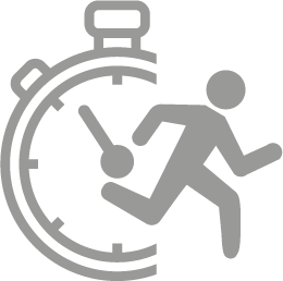 Pictogramme chronomètre et coureur